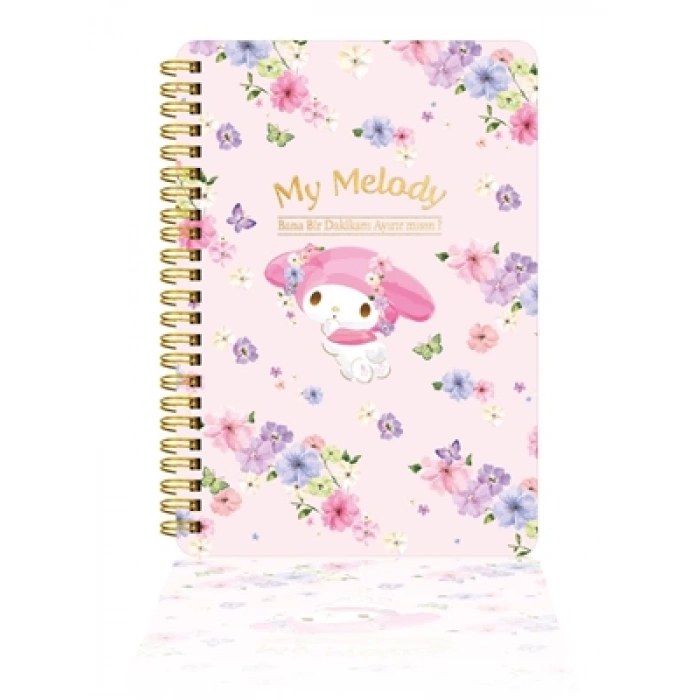 3E Grup - Victorias Journals Kuromi 14x20 Sert Kap.spiralli Günlük 524-1894