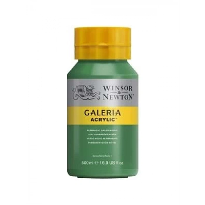 3E Grup - Wınsor&newton Galeria 500 Ml Akrilik Boya Permanent Green Middle 484