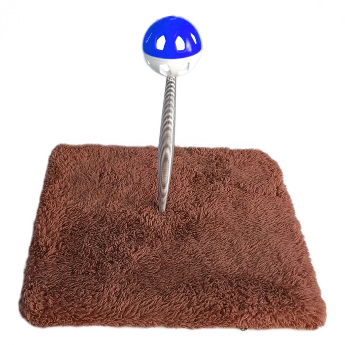 3E Grup - Yaylı Toplu Hacıyatmaz Kedi Aktivite Oyuncağı 16-20 cm Kahverengi