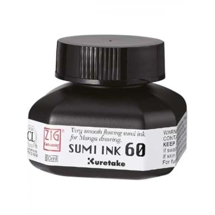 3E Grup - Zig 60 Ml Mangaka Sumı Tekstil Mürekkebi Siyah Cnce103-6