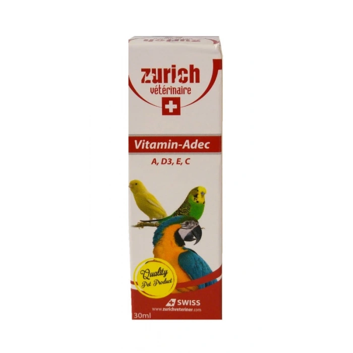 3E Grup - Zurich Kuş Vitamini A, D3, E, C Vitaminleri 30 ml