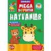 3E Grup - Boyama Zamanı Etkinlikli Mega Boyama - Hayvanlar - Koloni Kitap