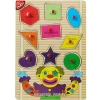 3E Grup - Bubu 30x21.5x0.8 Cm Ap Puzzle Palyaço Geometrik Şekiller Ap0069