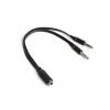 3E Grup - Dark Dk Cb Auc04 Kulaklık-mikrofon Y Splitter Stereo Çevirici Kablo