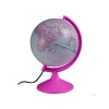 3E Grup - Gürbüz 20 Cm Işıklı Pembe Siyasi Küre 43201