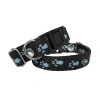 3E Grup - Markapet Köpek Tasması Patili Dokuma 2 cm - Min: 30 cm - Max: 50 cm Siyah