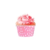 3E Grup - Nedi 50x40 Kağıt Cup Kek Kalıbı 25li Kapsül No:3 Puantiyeli Pembe 11869