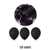 3E Grup - Nedi Düz Renk Balon 10lu Siyah 12946