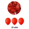 3E Grup - Nedi Metalik Balon 10lu Kırmızı 12963