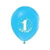 3E Grup - Nedi Party Marty Baskılı Balon 1 Yaş İyi Ki Doğdun Mavi 16lı Pm-12158
