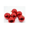 3E Grup - Nedi Yılbaşı Top Süs 8 Cm Metalik Kırmızı 6lı 8006r