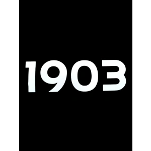 1903 Yazılı Oto Sticker Beyaz 20x7cm