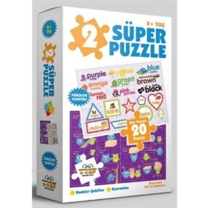 3E Grup - 2 Süper Puzzle - Renkler Şekiller - Kavramlar - 0-6 Yaş Yayınları
