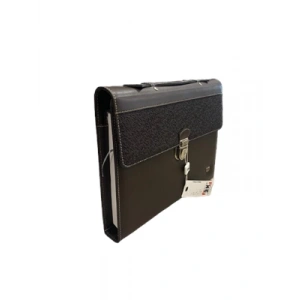 3E Grup - 2k 20x28 Suni Deri Çizgili Kulplu Organizer Hilton Kahve 4431 Erl0115