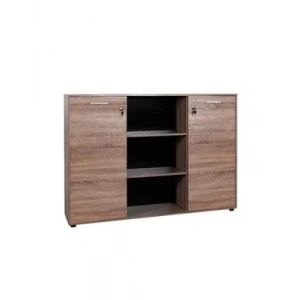 3E Grup - Adore Nkt-563-ll-2 Newyork Geniş 3 Katlı 2 Kilitli Kapaklı Kitaplık