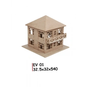 3E Grup - Aka Ahşap 32x32x54 Ev Ev01
