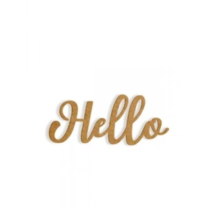 3E Grup - Aka Ahşap Dekoratif Hello Yazısı Helo01