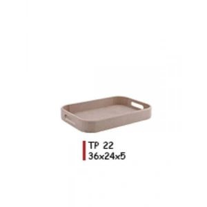 3E Grup - Aka Ahşap Dik Kenar Tepsi Küçük Boy Tp22