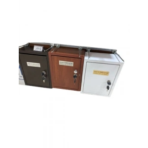 3E Grup - Aka Ahşap Dilek ve Öneri Kutusu Beyaz