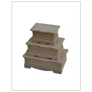 3E Grup - Aka Ahşap Motifli Kutu Küçük Boy Kt04