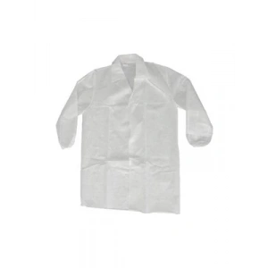 3E Grup - Aka Tek Kullanımlık Önlük Giyilebilir Kollu Beyaz