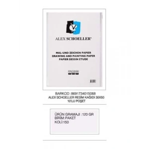 3E Grup - Alex Schoeller 35x50 120 Gr Resim Kağıdı 100lü Alx-5013