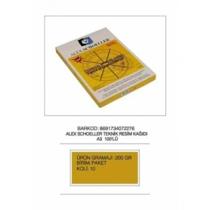 3E Grup - Alex Schoeller A3 Tek.resim Kağıdı 200 Gr