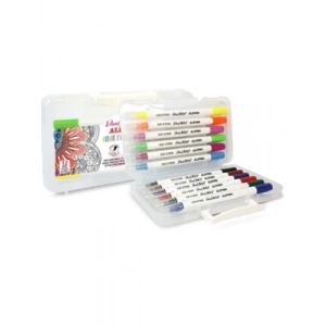 3E Grup - Alpino Ar-800186 Çift Yönlü Fırça Uçlu Keçeli Kalem Boya 12li