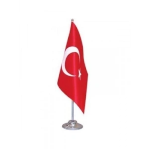 3E Grup - Alsancak 15x22.5 Cm Tek Kat Saten Türk Bayrağı