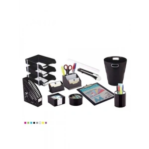 3E Grup - Ark Hepsi Bir Arada Ofis Seti 12 Çeşit 15 Parça Siyah 1500