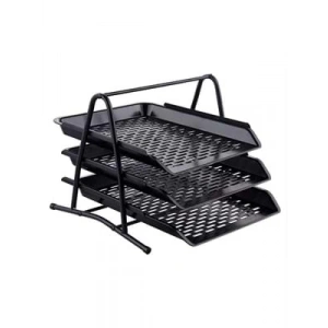 3E Grup - Ark Raylı Plastik Evrak Rafı 3lü Metal Ayaklı 1800