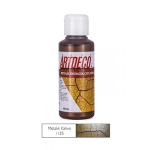 3E Grup - Artdeco 100 Ml Örümcek Çatlatma Boyası Metalik Kahve Y-028d-1135