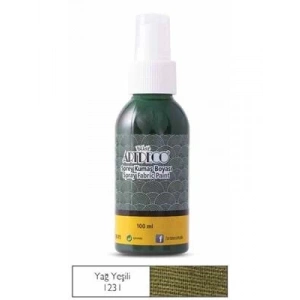 3E Grup - Artdeco 100 Ml Sprey Kumaş Boyası 1231 Yağ Yeşili