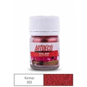 3E Grup - Artdeco 25 Gr Glitter Toz Sim Kırmızı 305