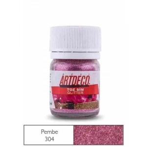 3E Grup - Artdeco 25 Gr Glitter Toz Sim Pembe 304