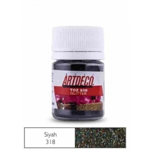 3E Grup - Artdeco 25 Gr Glitter Toz Sim Siyah 318
