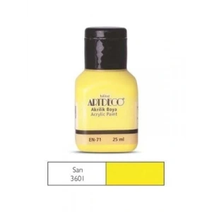 3E Grup - Artdeco 25 Ml Ahşap Boyası 3601 Sarı