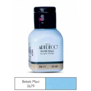 3E Grup - Artdeco 25 Ml Ahşap Boyası 3679 Bebek Mavi