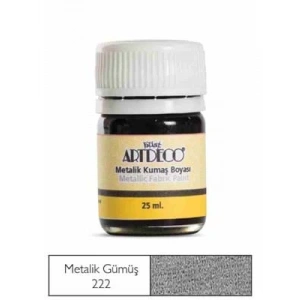 3E Grup - Artdeco 25 Ml Metalik Kumaş Boyası Gümüş 11a-222