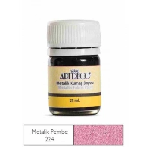 3E Grup - Artdeco 25 Ml Metalik Kumaş Boyası Pembe 11a-224