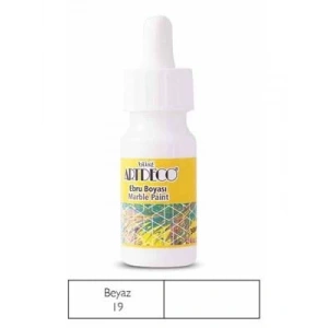 3E Grup - Artdeco 30 Ml Ebru Boyası 16b-19 Beyaz