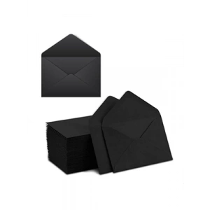 3E Grup - Asil 7x9 Cm 120 Gr Kartvizit Zarfı 100lü Siyah It-401