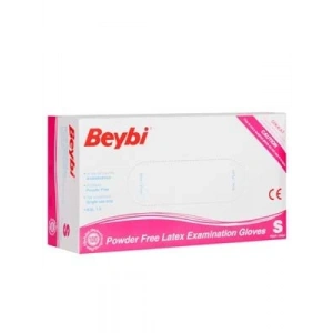 3E Grup - Beybi Lateks Pudrasız Muayene Eldiveni Small Beyaz 100lü