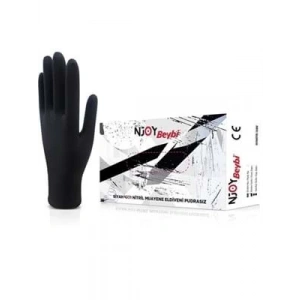 3E Grup - Beybi Njoy Nitril Pudrasız Muayene Eldiveni Medium Siyah 100lü