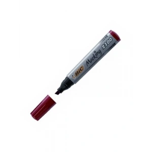 3E Grup - Bic 2300 Permanent Marker Kalem Kesik Uç Kırmızı