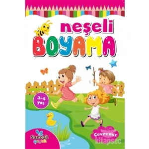 3E Grup - Boyama Zamanı Neşeli Boyama - Çevremiz - Koloni Kitap