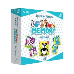 3E Grup - Ca Games Memory Hayvanlar Eşleştirme Kartları 5041-197866