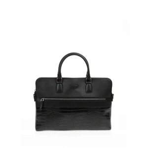 3E Grup - Cacharel Suni Deri Evrak Çantası Siyah 01ch1004-s