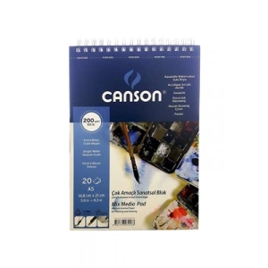 3E Grup - Canson A5 200 Gr Dokulu Spr.çok Amaçlı Sanatsal Blok