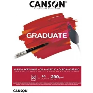 3E Grup - Canson Graduate A3 290 Gr 20sy Yağlı Boya ve Akrilik Çizim Sketch Defter Cangrad 400110381